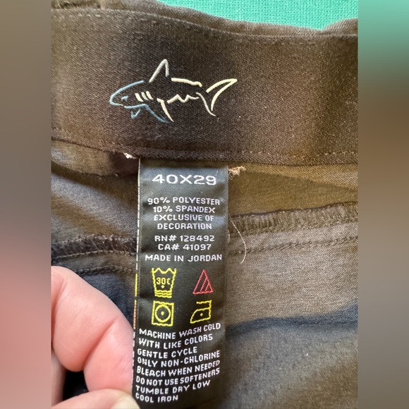 GREG NORMAN Men’s Black Golf Pants. Zip Up Snap & Button. 5 Pocket . Size 40/29 - Picture 3 of 5